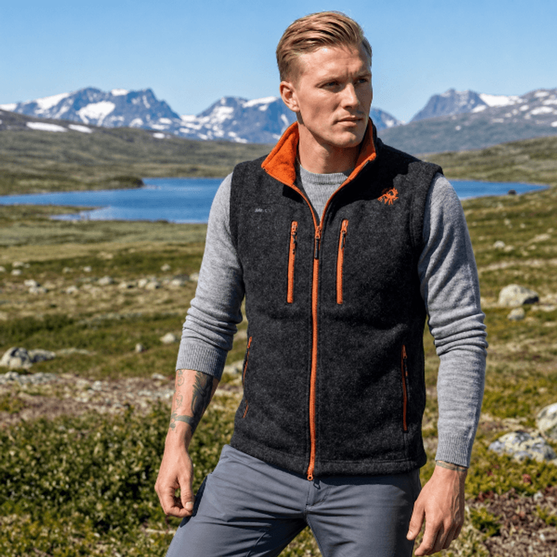 Stasch wool vest men's model