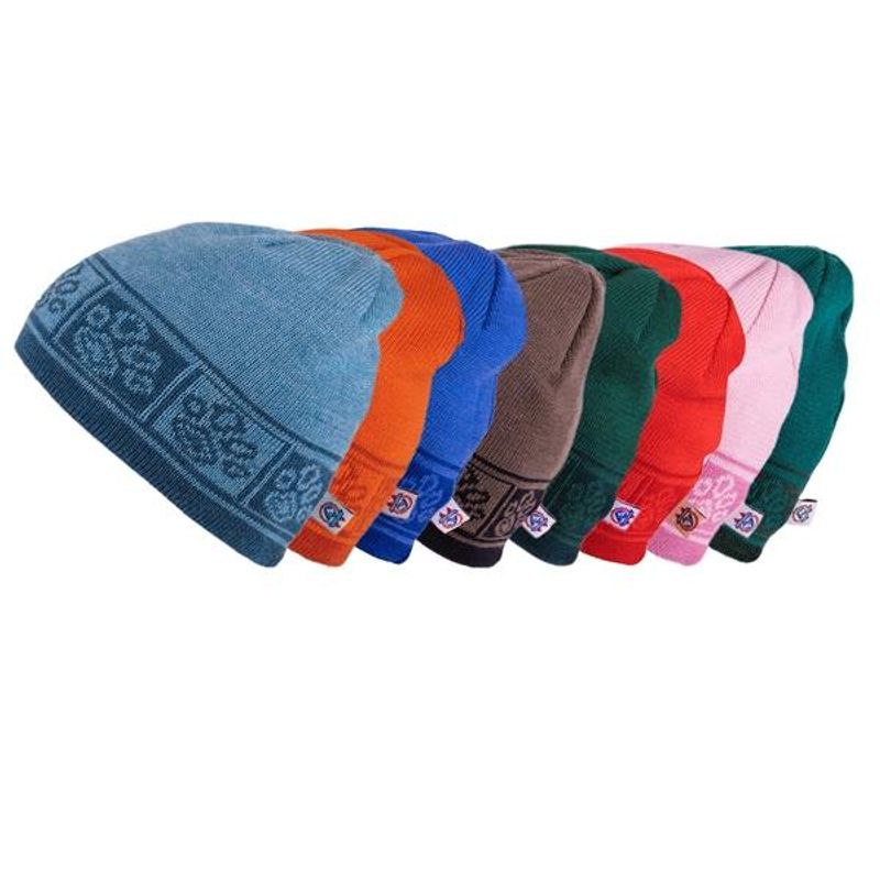 Birk beanie merino wool - paw pattern